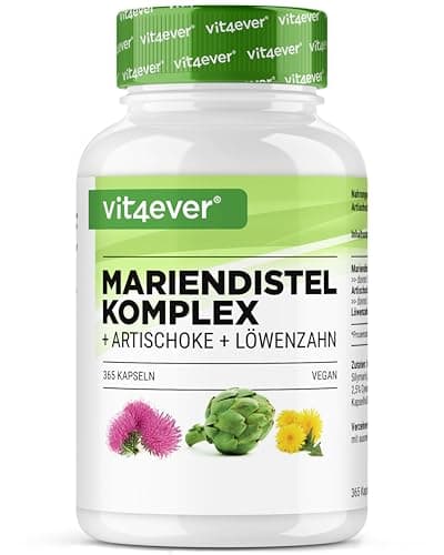 Vit4ever Mariendistel Artischocke Löwenzahn Komplex 365 Kapseln